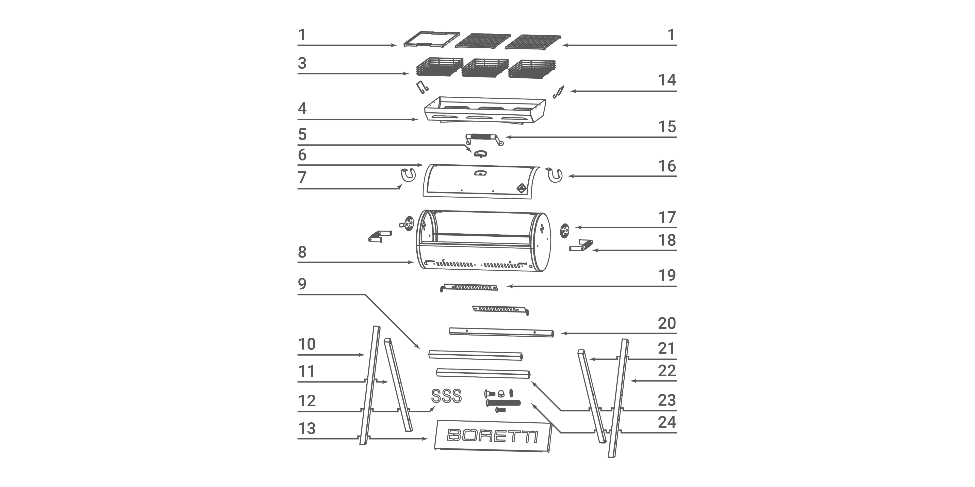 Barilo 2.0 Spareparts Exploded View